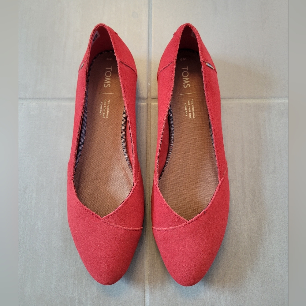 Toms Jutti Neat Flat Women's Suede Shoes Size 9